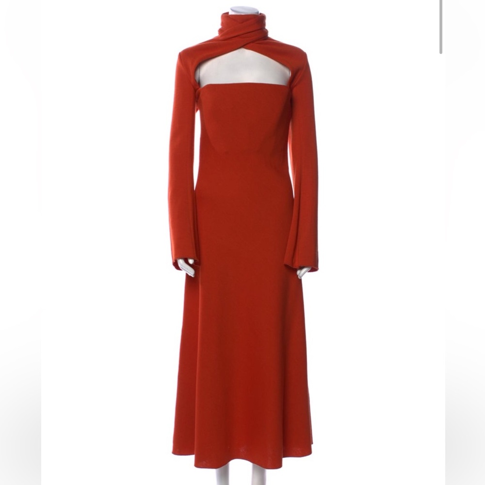 16Arlington orange sweater dress with built in corset sz US 8